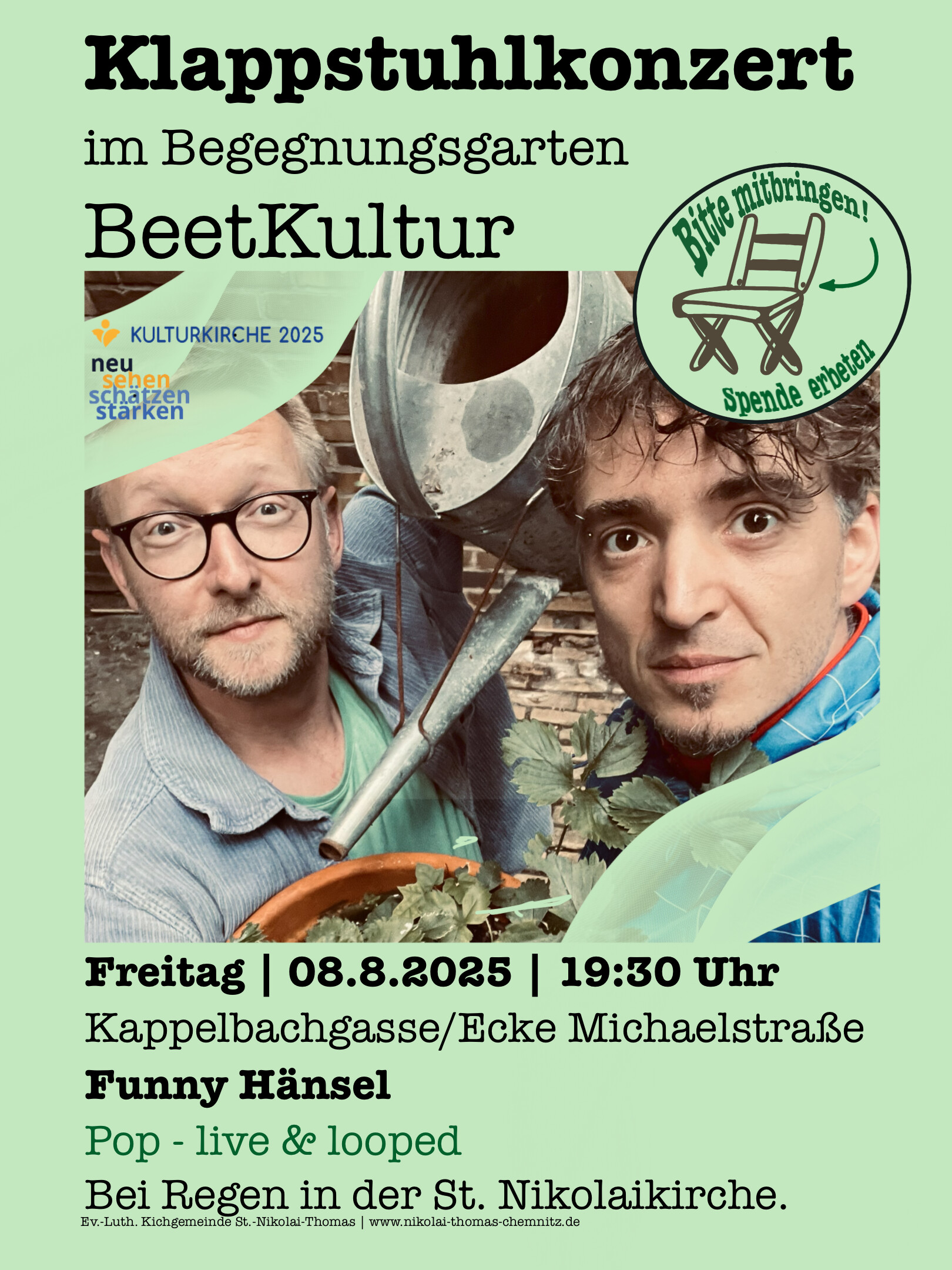 Klappstuhl-Konzerte im Begegnungsgarten