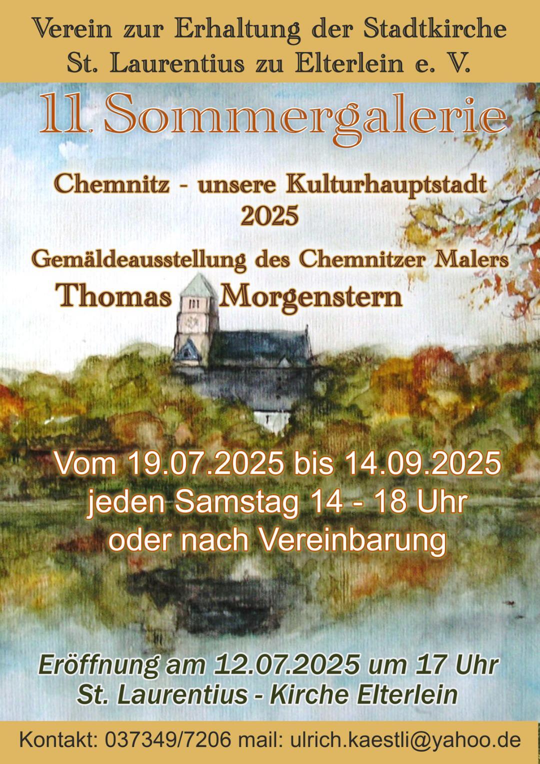 „Chemnitz – Unsere Kulturhauptstadt 2025“: Gemäldeausstellung von Thomas Morgenstern