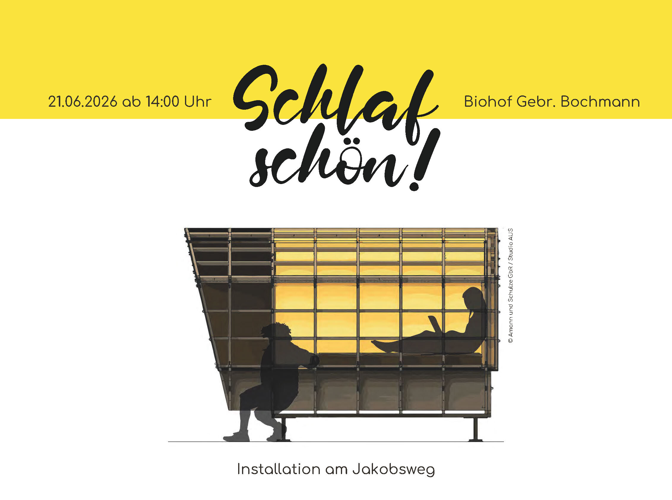 Schlaf schön! Installation am Jakobsweg
